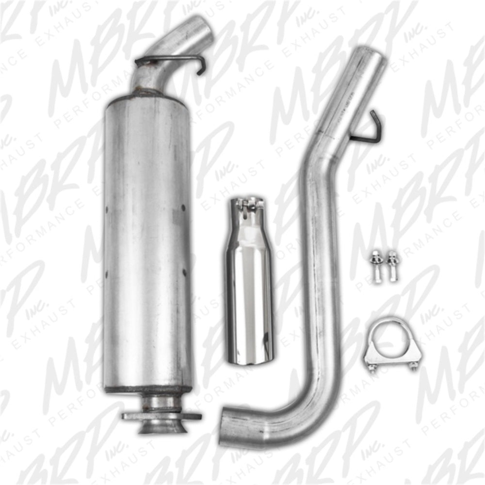 Fits 2000-2004 Jeep TJ 2 1/2in. Cat Back; Single Side; AL - S5500AL - Cat Back Exhaust Car Part People