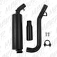 Fits 2005-2006 Jeep Wrangler 2 1/2" Cat Back; Single Side; Black Coated-S5500BLK - Cat Back Exhaust Car Part People