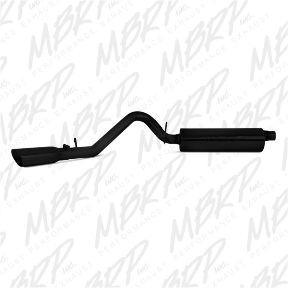 Fits 1997-1999 Jeep Wrangler 2 1/2" Cat Back; Single Side; Black Coated-S5512BLK - Cat Back Exhaust Car Part People