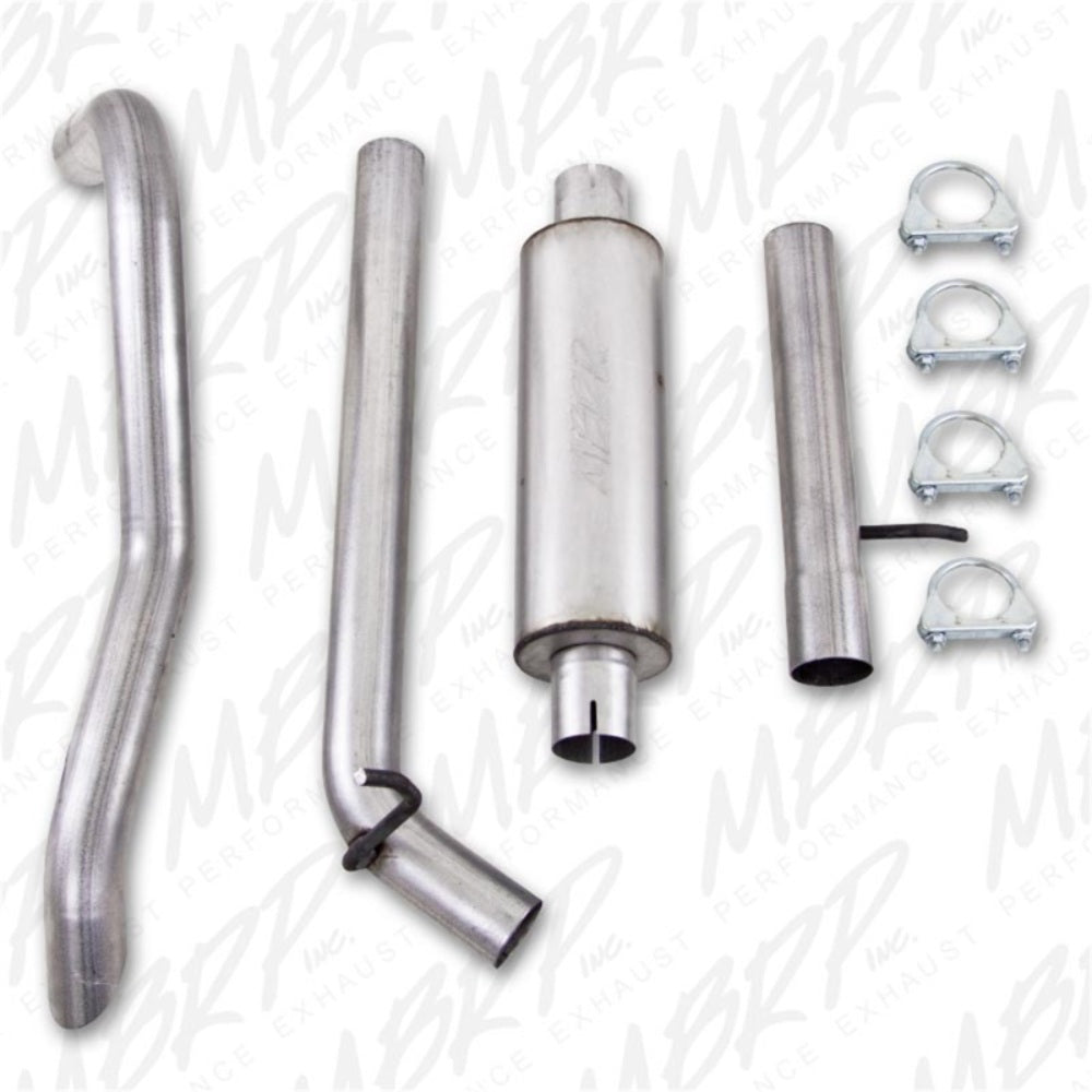 Fits 07-10 Jeep Wrangler 2 1/2" Tail Pipe Muffler before Axle AL-S5514AL - Cat Back Exhaust Car Part People