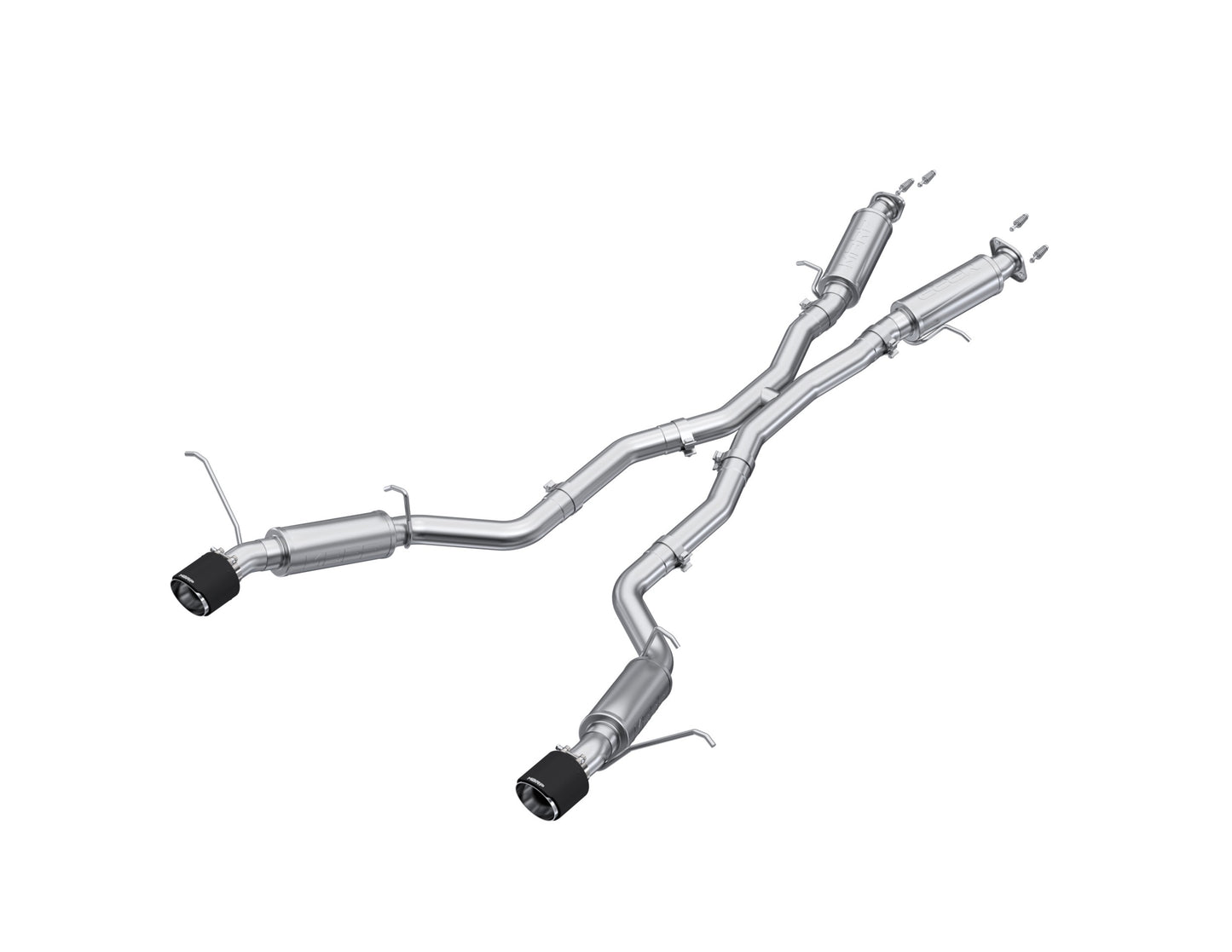 Fits 13-21 Jeep Grand Cherokee 3" Cat Back Dual Rear Exit w/Carbon Tips-S55253CF - Cat Back Exhaust Car Part People