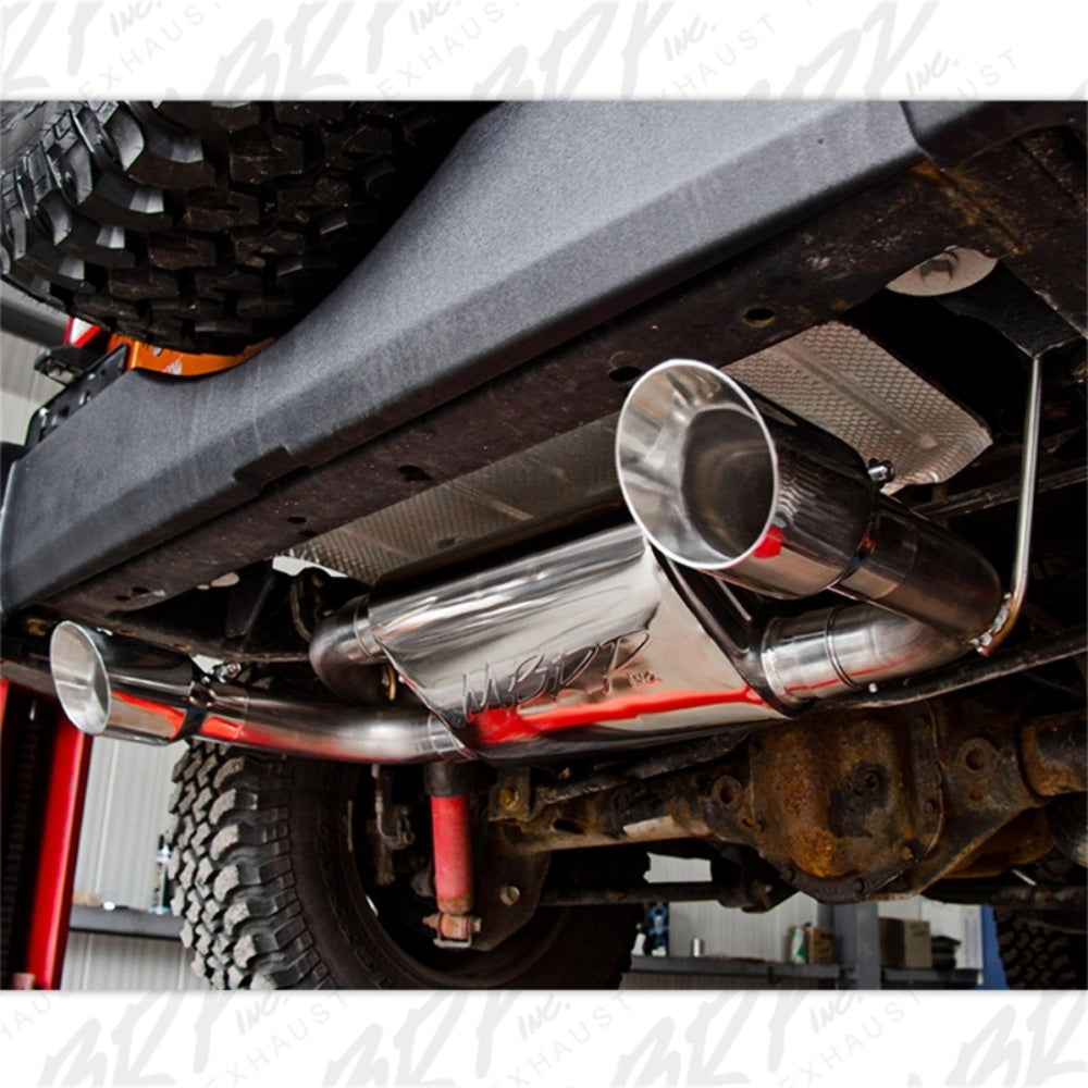 Fits 2007-2011 Jeep Wrangler 2 1/2in. Axle Back; Dual Rear Exit; T409 - S5528409 - Axle Back Exhaust Car Part People