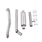 Fits 18 Jeep Wrangler JK 2 1/2" Cat Back Tail Pipe Muffler before Axle-S5530AL - Cat Back Exhaust Car Part People