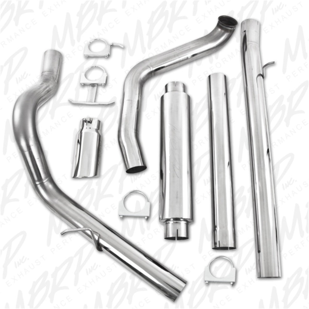 Fits 99-03 Ford F-350 Super Duty 4" Exhaust System; Single Side Exit-S6200409