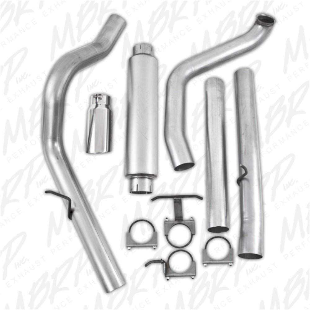 Fits 1999-2003 Ford F-250 Super Duty 4" Exhaust System; Single Side; AL-S6200AL