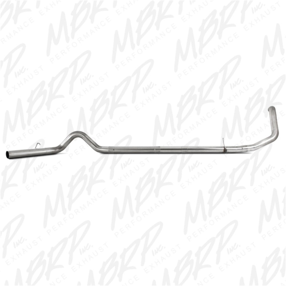 Fits 1999-03 Ford F-350 Super Duty 4" Exhaust System Single No Muffler-S6200SLM