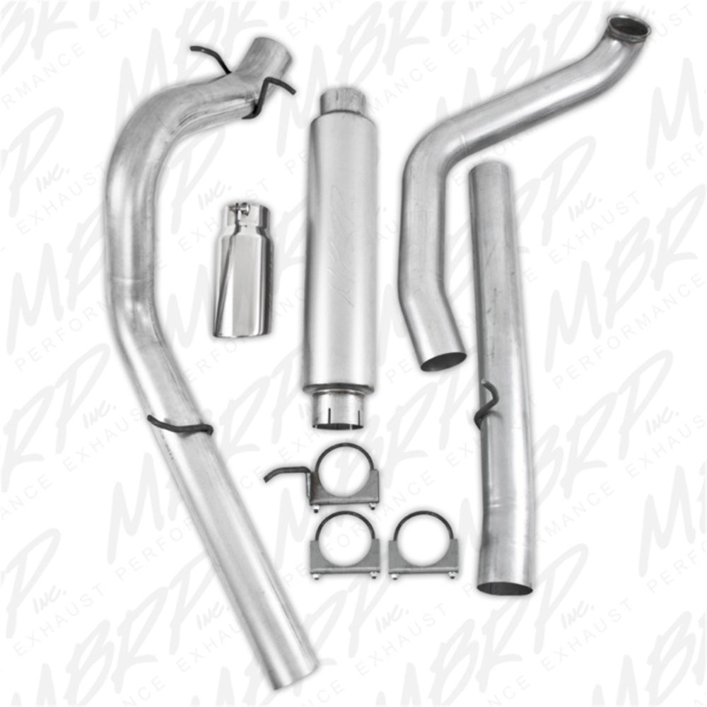 Fits 2000-2003 Ford Excursion 4in. Exhaust System; Single Side Exit AL - S6204AL