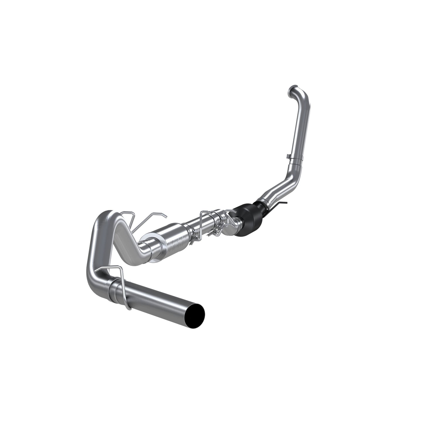 Fits 2004-07 Ford F-350 Super Duty 4in. Exhaust System; Single Side-S6212P