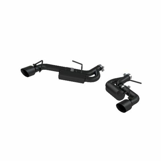 Fits 2016-2024 Chevrolet Camaro 2.5in. Axle Back; Non NPP; Black Coated-S7038BLK