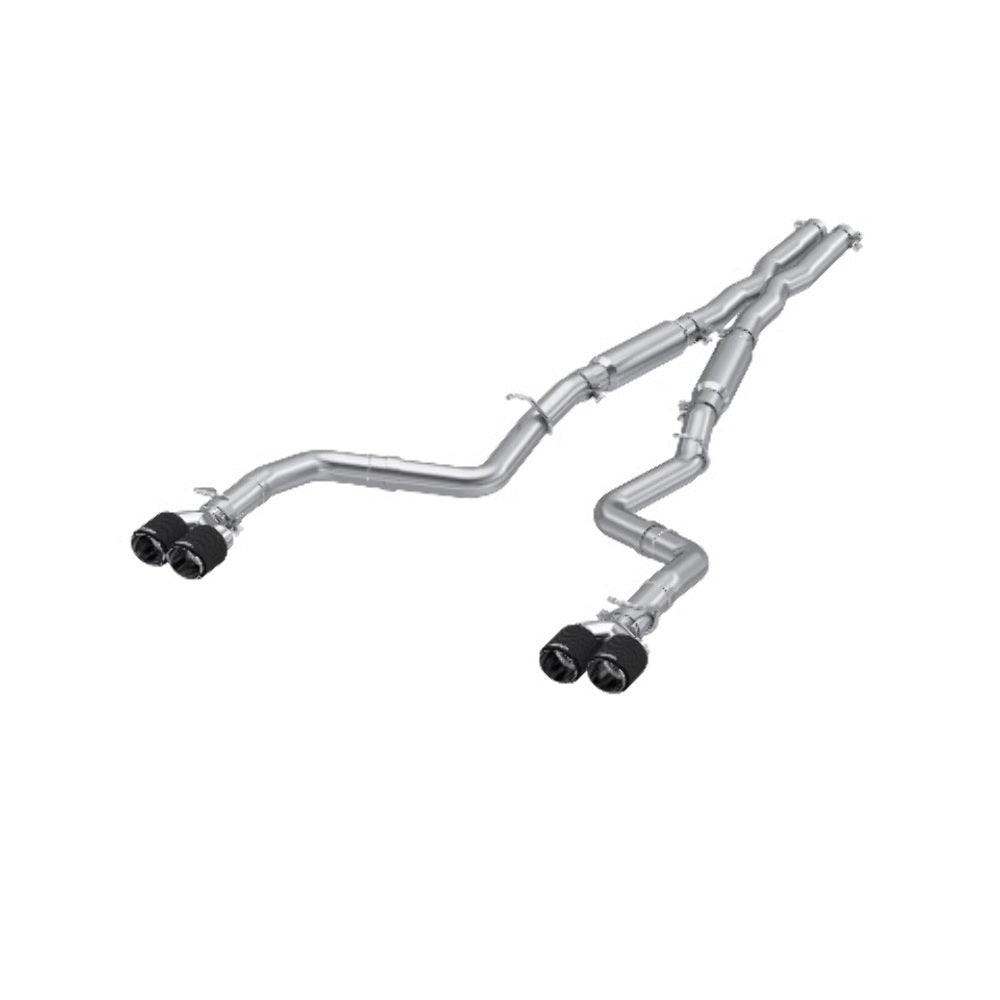 Fits 2015-2016 Dodge Challenger 3in. Cat Back; Dual Rear; Quad Tips - S71153CF - Cat Back Exhaust Car Part People