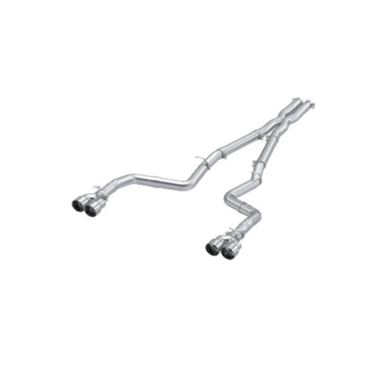 Fits 2016 Dodge Challenger 3in. Cat Back; Dual Rear; Quad Tips - S7116AL - Cat Back Exhaust Car Part People