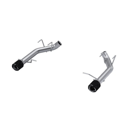 Fits 2011-2014 Ford Mustang 3in. Dual Axle Back; T304 with CF Tips - S72033CF