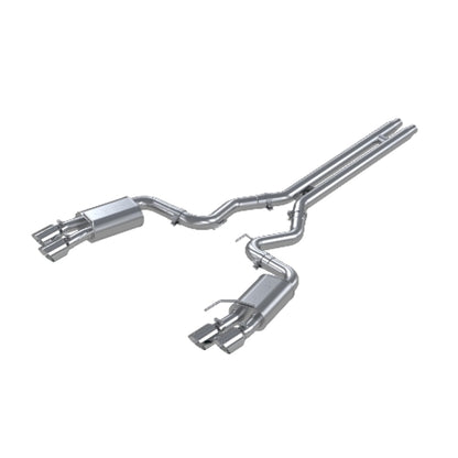 Fits 19-20 Mustang 3" Cat Back w/Quad 4" Dual Wall Tips Street Version-S7205304 - Cat Back Exhaust Car Part People