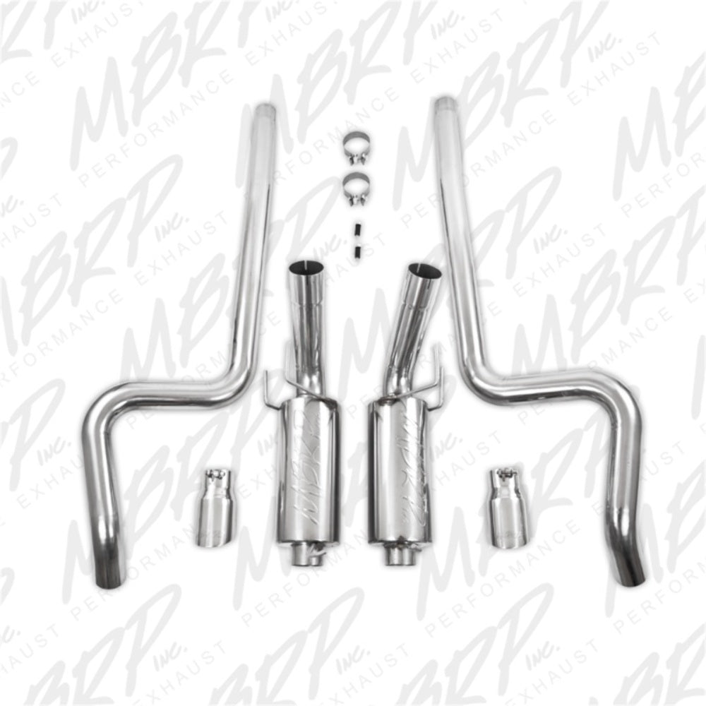 Fits 11-14 Ford Mustang 3" Cat Back Dual Split Rear Street Version T409-S7258409 - Cat Back Exhaust Car Part People