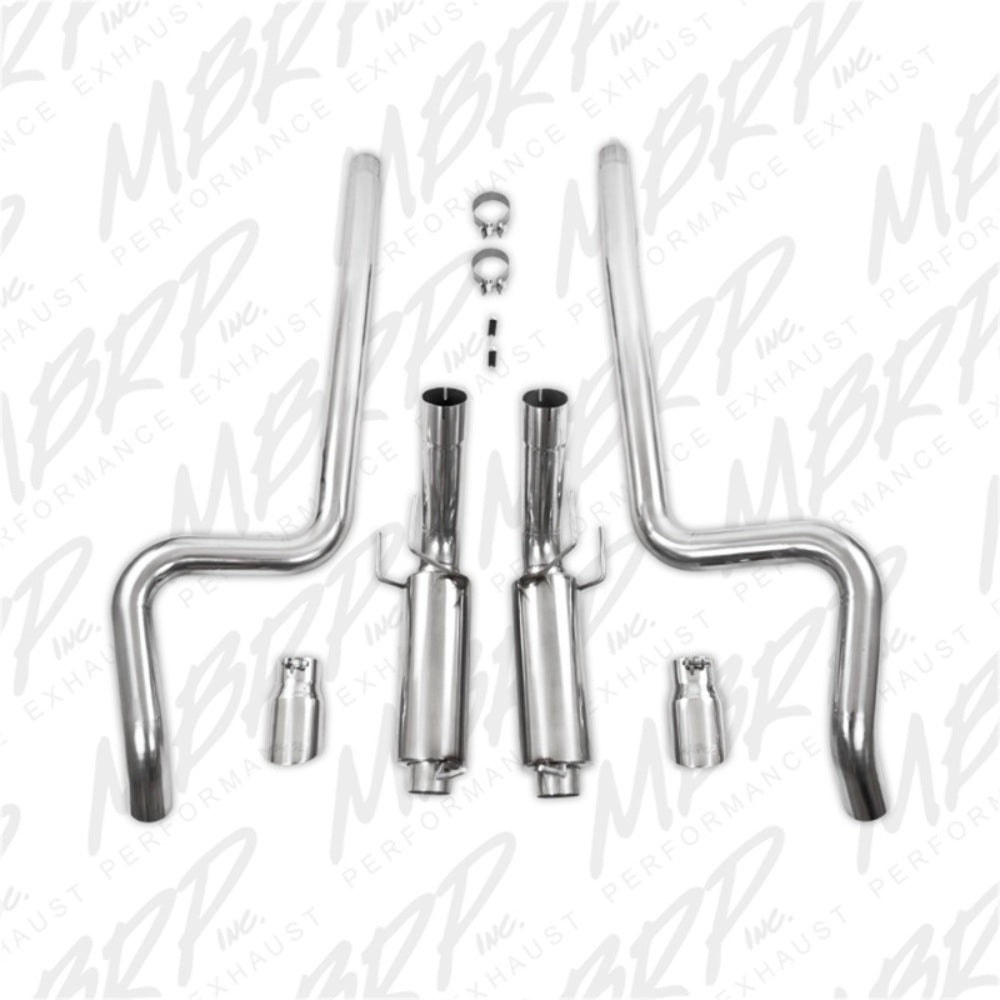 Fits 11-12 Ford Mustang 3" Cat Back Dual Split Rear Race Version T304-S7260304 - Cat Back Exhaust Car Part People