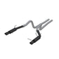 Fits 2011-14 Mustang 3" Cat Back Dual Split Rear Race Version 4" tips-S7264BLK - Cat Back Exhaust Car Part People