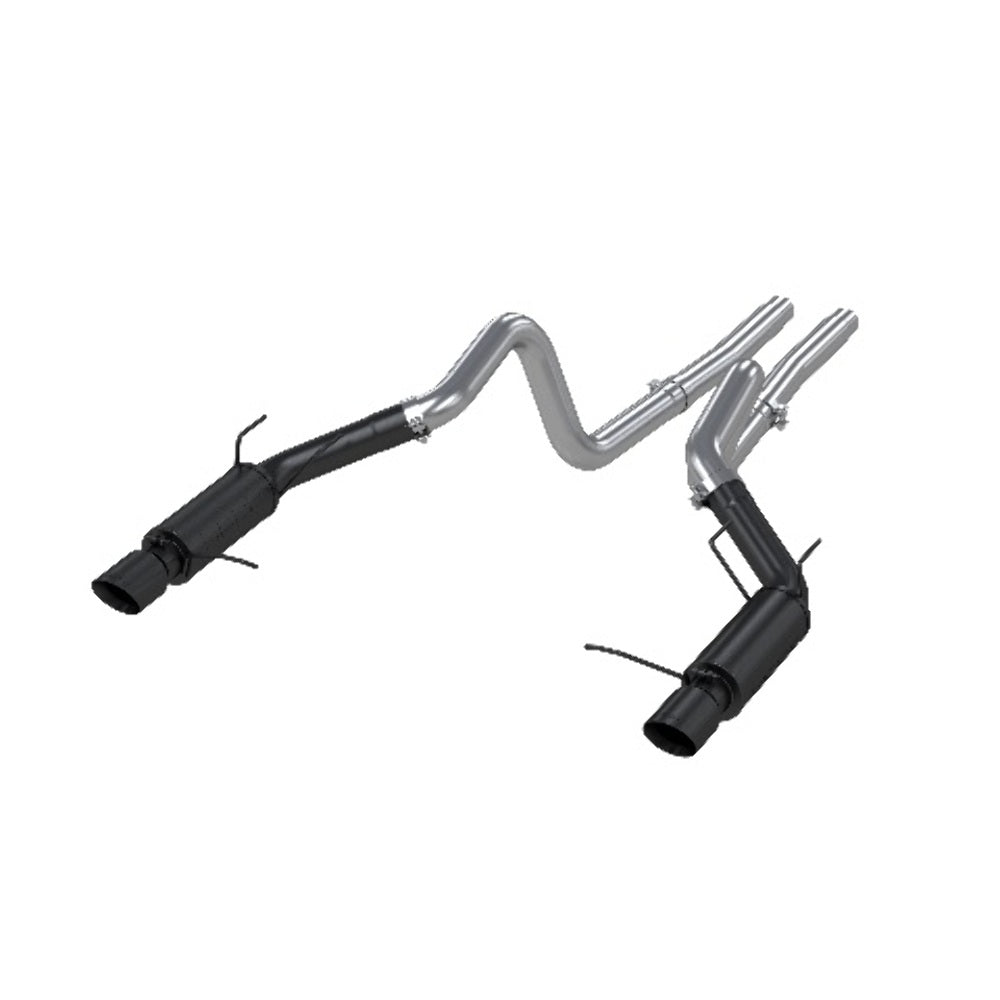 Fits 2011-14 Mustang 3" Cat Back Dual Split Rear Race Version 4" tips-S7264BLK - Cat Back Exhaust Car Part People