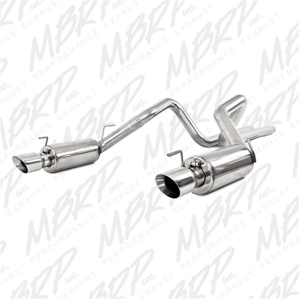 Fits 05-10 Ford Mustang 3" Cat Back Dual Split Rear Street Version T409-S7269409 - Cat Back Exhaust Car Part People