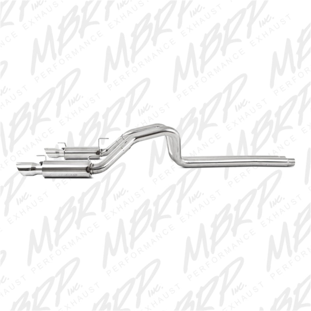 Fits 05-10 Ford Mustang 3" Cat Back Dual Split Rear Race Version T409-S7270409 - Cat Back Exhaust Car Part People