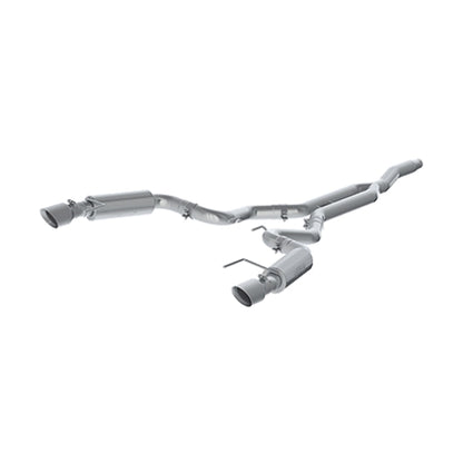 Fits 2015-24 Mustang 3" Cat Back Dual Split Rear Race Version 4.5" tips-S7275AL - Cat Back Exhaust Car Part People