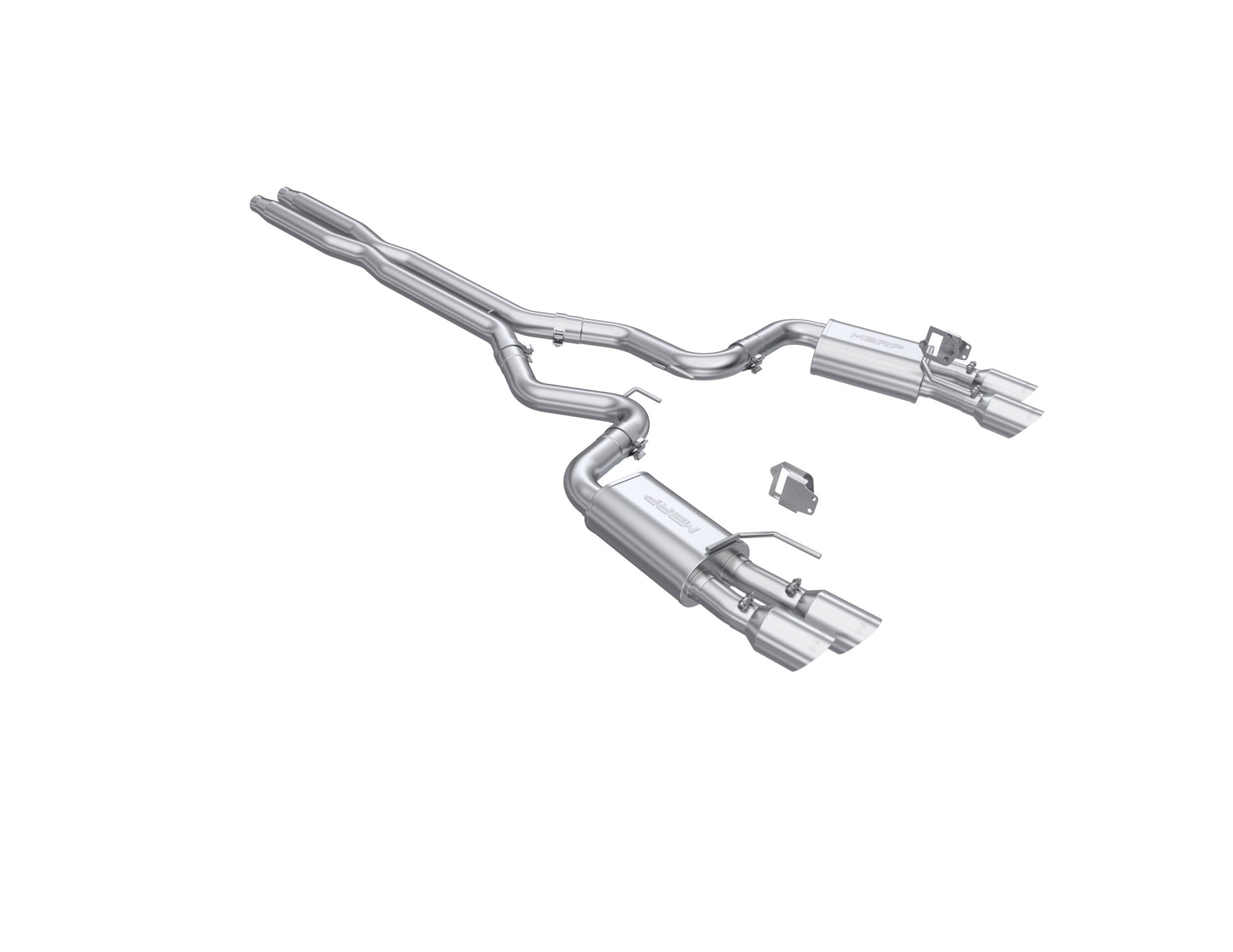 Fits 24 Ford Mustang 3" CatBack w/Quad 4" Dual Wall Tips Street Version-S7280304 - Cat Back Exhaust Car Part People