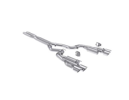 Fits 24 Ford Mustang 3" Cat Back w/Quad 4" Dual Wall Tips Race Version-S7282304 - Cat Back Exhaust Car Part People