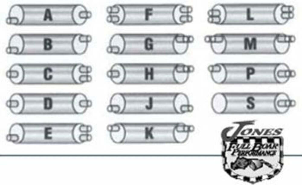 Jones Exhaust SD626-24B Super Duty Muffler 2 Inlet, 2.5 Outlet