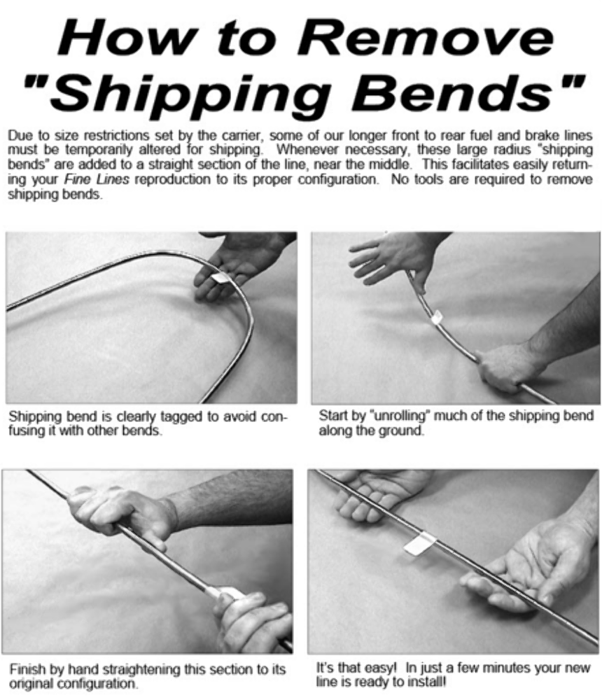 Tank to Pump Fuel Line For 62-63 Ford Thunderbird 3/8 in Stainless SGL6201SS - Pre-Bent Fuel Lines Car Part People