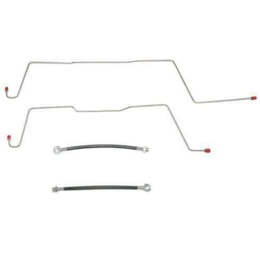 01-04 Ford F-150 SVT Lightning Rear Axle Brake Line Kit Steel - Rear Lines Car Part People