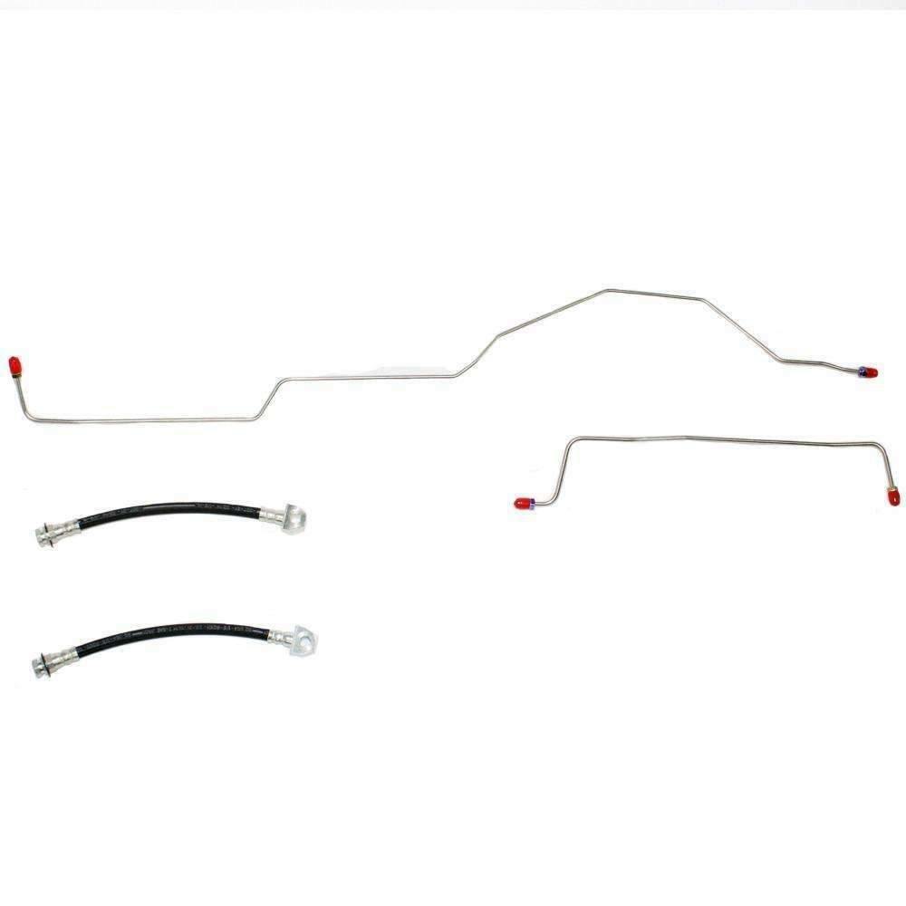 03-06 Jeep Wrangler Rear Axle Brake Line & Hose Kit Dana 35 Stainless Steel - Rear Lines Car Part People