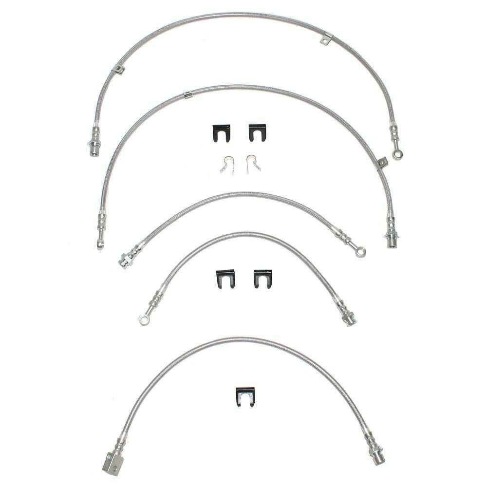 2001 - 2007 Chevrolet Silverado Brake Hose Kit - HSK0008SS - Brake Hoses Car Part People