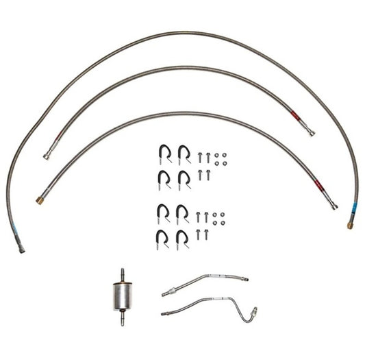 Fits 1988-1995 GMC K1500 V8, Reg Cab/Short Bed Quick Fix Fuel Line Kit Stainless