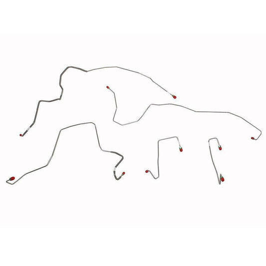 07-10 F-250/F-350 Super Duty, 4wd, Front Brake Line Set; Steel TKT0741OM